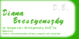 diana brestyenszky business card
